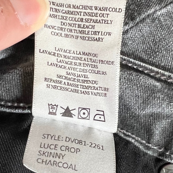 VINCE Luce Crop Skinny Charcoal Jeans (Size 32) - Picture 7 of 14